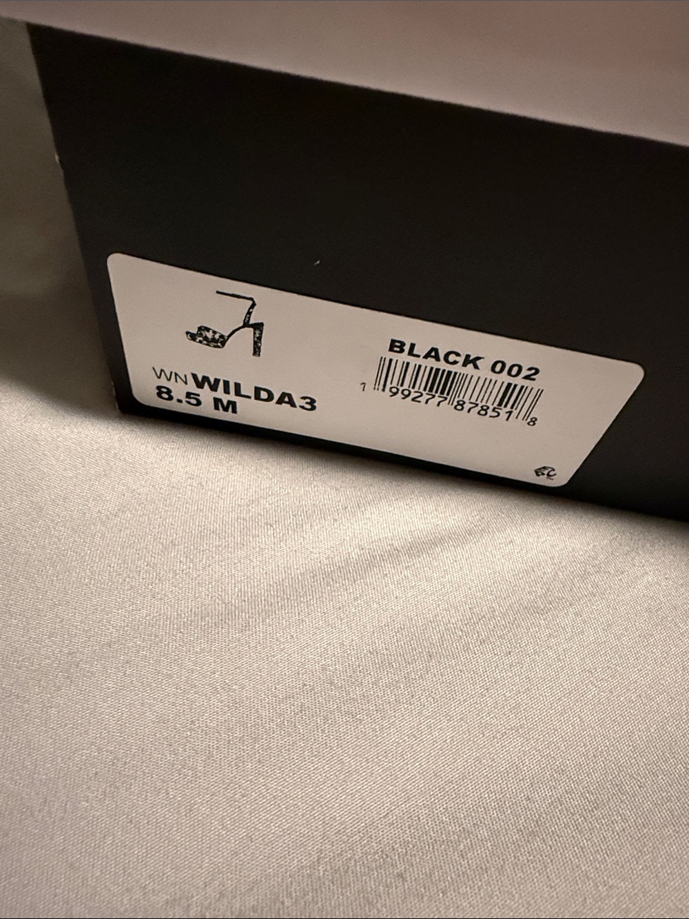 Nine West Wilda3 Black Crisscross Platform Heel 8.5 NEW - Picture 2 of 7